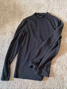 Men's Black Turtleneck Sweater - Lightweight Knit